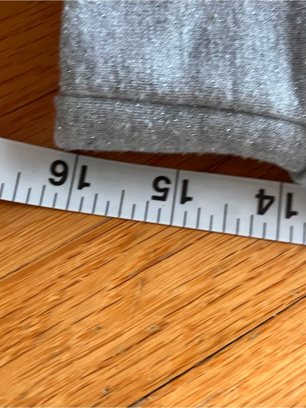 Penningtons Light Gray Hoodie  xl subtle sparkle boxy comfy minimalist - Picture 6 of 8